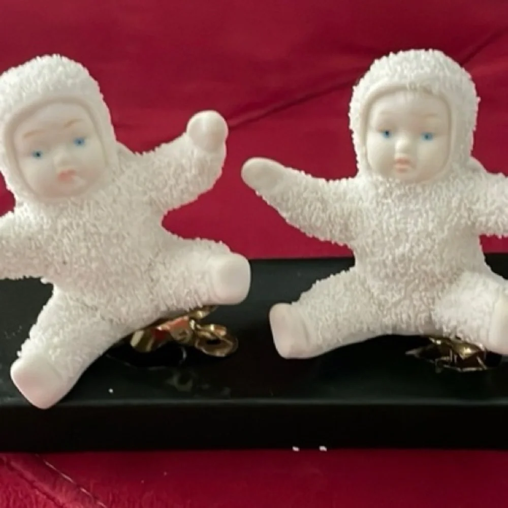 Dept 56 snow babies clip on ornaments
